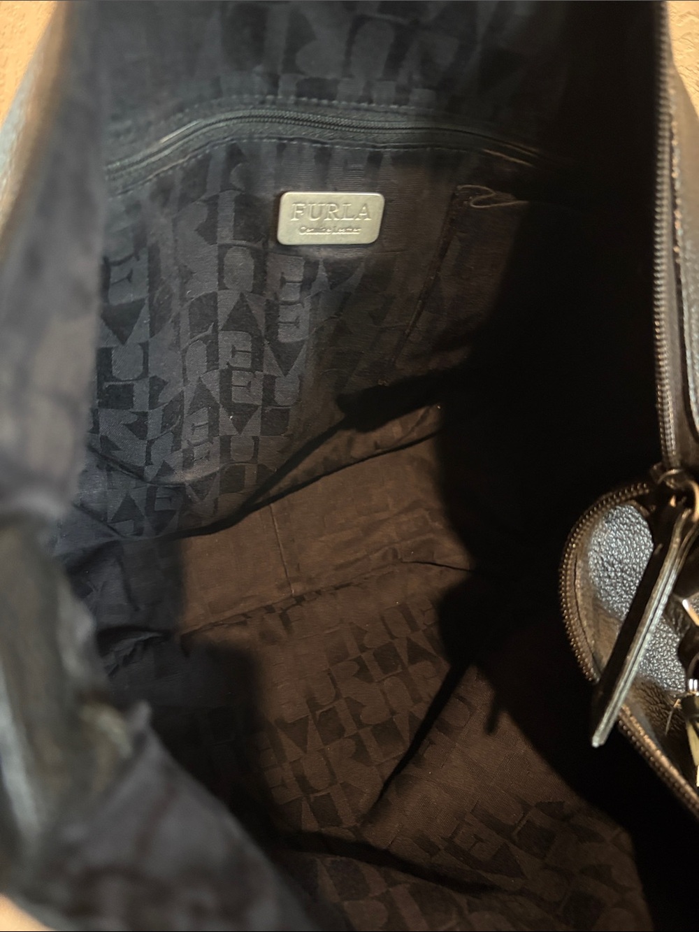 Black Leather Hobo Bag — Bag Charm Included - Picture 2 of 13